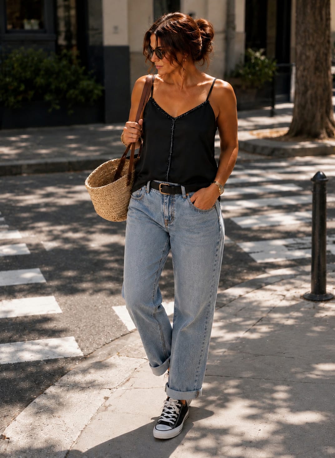 FI - ROX Collection 003 - Top Tirantes Negro con Pedrería — foto 1