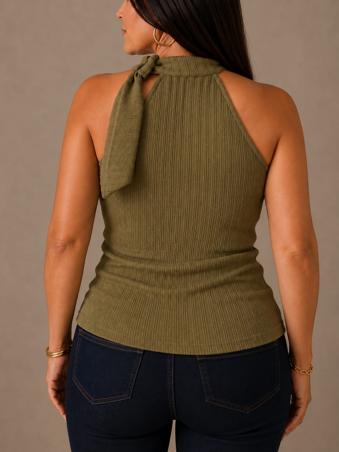 FI - ROX Collection 019 - Top Halter Lazo Verde Pistacho — foto 3