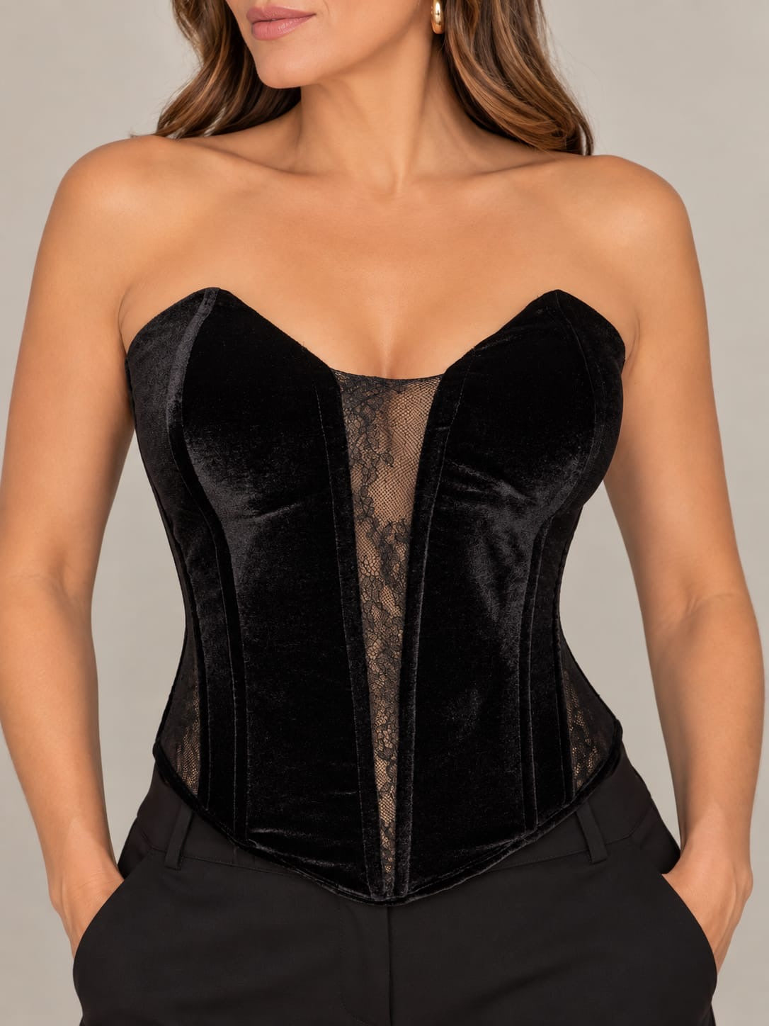 FI - ROX Collection 160 - Sweetheart Corset Negro