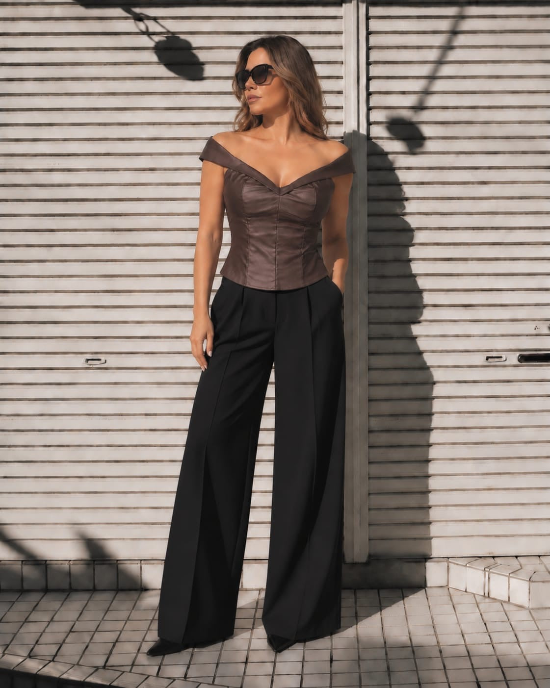 FI - ROX Collection 184.1 - Corset Off Shoulder Chocolate