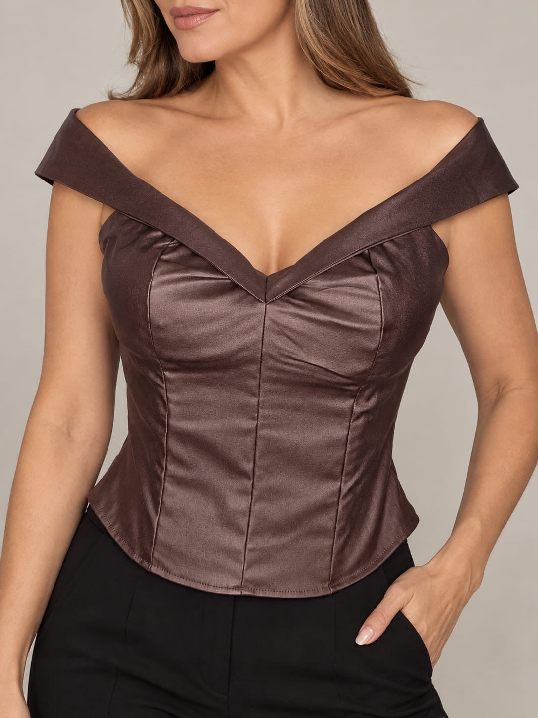 FI - ROX Collection 184.1 - Corset Off Shoulder Chocolate